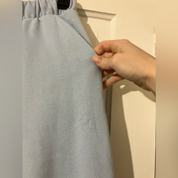 Victoria’s Secret Pink Icy Blue Campus Fleece Oversized Sweatpants Jogger Pants - Picture 5 of 6